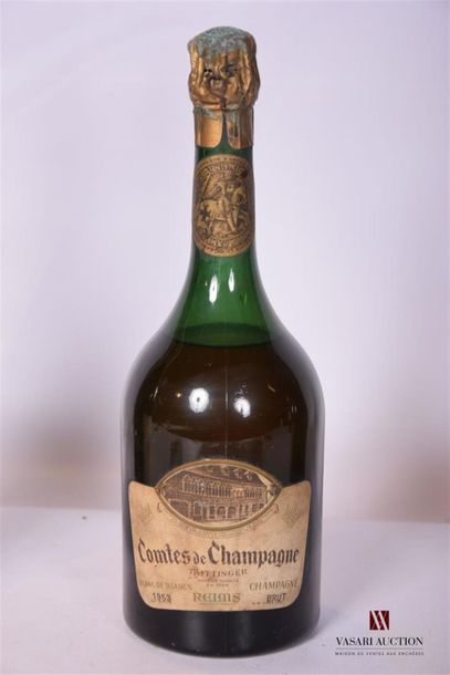 null 1 Blle	Champagne TAITTINGER Comtes de Champagne		1953
	Et. tachée. Coiffe un...
