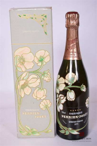null 1 Blle	Champagne PERRIER-JOUËT Spécial Réserve		1971
	Et. impeccable. N : 2...