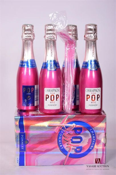 null 4 x 20 ml	Champagne POMMERY Pink POP rosé		NM
	En coffret avec 4 pailles.		...