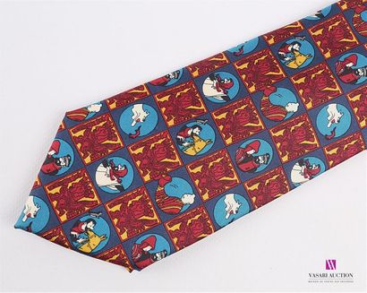 null CITIME - HERGÉ / TINTIN
Cravate en soie rouge et bleu à décor polychrome de...
