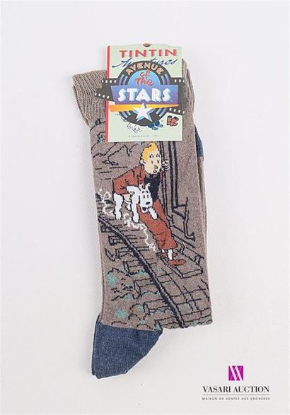 null HERGÉ - Tintin Aventures 
Paire de chaussettes "Le Temple du soleil" 
Taille...