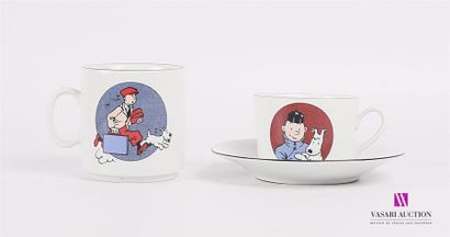 null AXIS - HERGÉ / TINTIN
Mug en porcelaine blanche à décor imprimé de Tintin et...