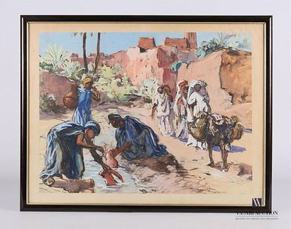 null PONTOY Henri Jean (1888-1968)
Femmes en bord de rivière
Gouache et fusain sur...