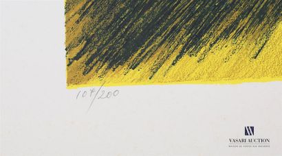 null CORNEILLE (1922-2010), d'après
Femme rouge au chat jaune 
Lithographie 
Signée,...