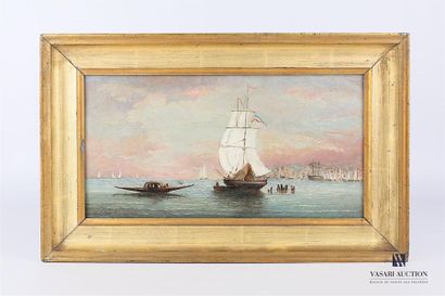 null BONHEUR Ferdinand (1817-1887)
Bateau au bord du port de Venise
Huile sur panneau...