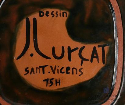 null LURCAT Jean (1892- 1966) & Atelier Sant Vicens
Plat de forme carrée en faïence...