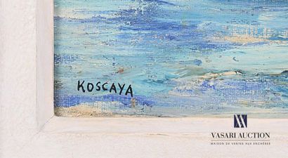 null KOSCAYA Enrique (1901-1970)
Vue de bord de mer 
Huile sur toile
Signée en bas...