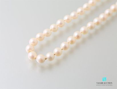 null Sautoir composé de cent perles de culture 
Diam. : 12 mm - Long. : 40 cm
