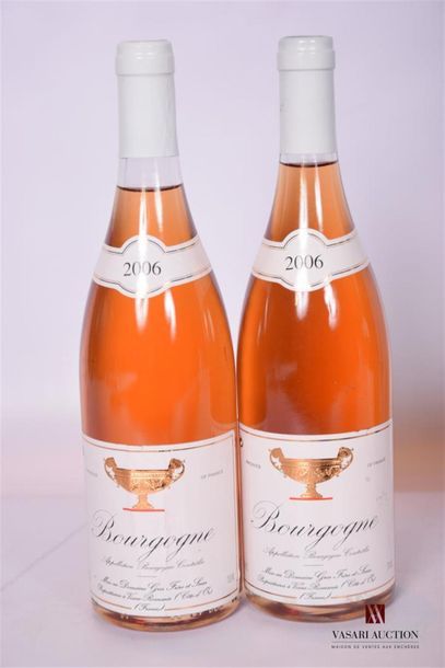 null 2 Blles	BOURGOGNE rosé mise Dom. Gros Frère & Soeur		2006
	Et. excellentes....