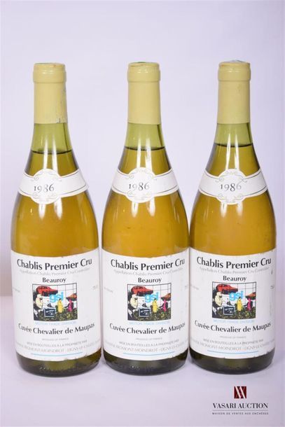 null 3 Blles	CHABLIS 1er Cru Beauroy mise Dom. Fromont-Moindrot Prop.		1986
	Et....