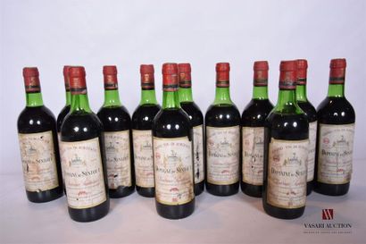 null 12 Blles	DOMAINE DE SENTOUT	Bordeaux Sup	1979
	Et. tachées (8 un peu déchirées)....
