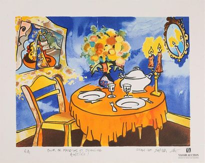 null SAILLA Jean Luc (XXème siècle)
La table dressée - Bouquet
Deux Lithographies...