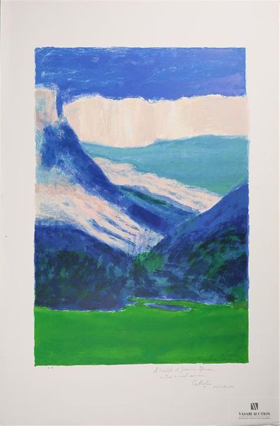 null CATHELIN Bernard (1919-2004)
Paysage
Lithographie en couleurs
Signée et datée...