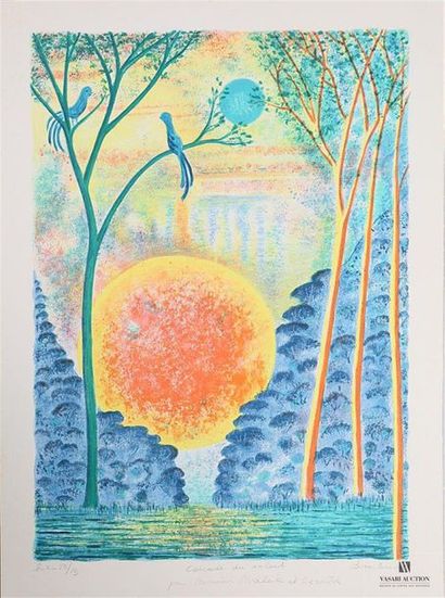 null BRACHET Lise (né en 1939)
Cascade du soleil
Lithographie en couleurs
Signée...