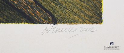 null CORNEILLE (1922-2010), d'après
Femme rouge au chat jaune 
Lithographie 
Signée,...