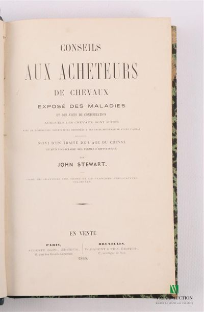 null STEWART John - Conseils aux acheteurs de chevaux exposé des maladies et des...