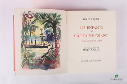 null VERNE Jules - Partie de collection de douze volumes des oeuvres de Jules Verne...