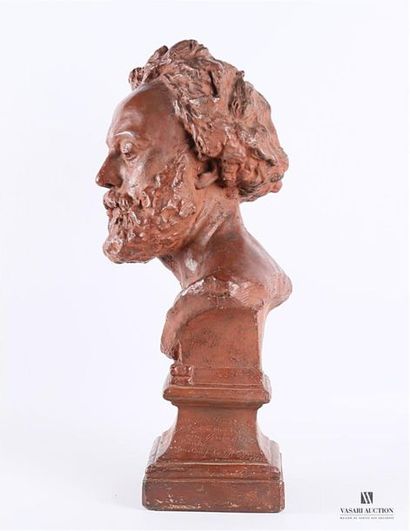 null CARPEAUX Jean Baptiste (1827-1875) d'après
Buste de Bruno Chérier 
Plâtre la...