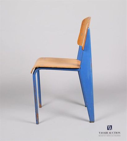  PROUVE Jean (1901 - 1984) - Chaise métropole no 305. 1950 Structure à piétement...