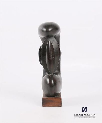  ZORKO Jean dit Yuri Valentinovich (né en 1937) Figure stylisée Ebène Socle en bois...