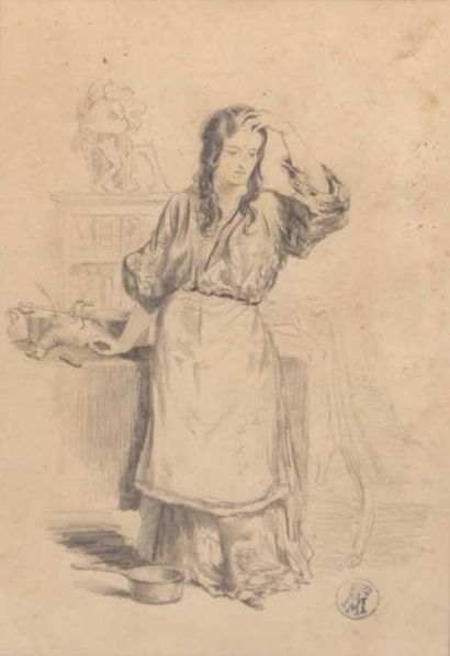 GAVARNI Paul (1804-1866), Attribué à
Femme...