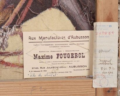 null AUBUSSON Manufacture de - FOUGEROL Maxime
Tête de cheval
Tapisserie 
Signé Aubusson...