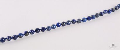 null Collier de perles rondes de lapis lazzuli
Long. : 44 cm env