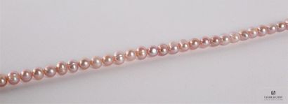 null Fin collier de perles de culture d'eau douce dans les tons de gris/rosé
Long....