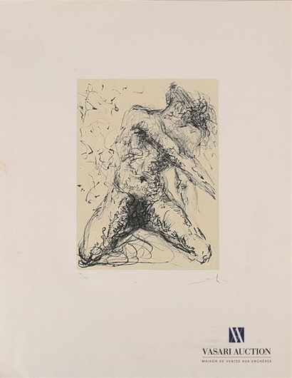 null DALI Salvador (1904-1989), d'après
Homme agenouillé
Lithographie en noir 
Numérotée...
