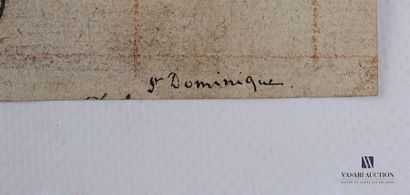 null Ecole italienne du XIXème siècle
Saint Dominique 
Encre et fusain sur papier...