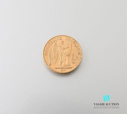 null Une pièce en or de 20 Frcs République Française 1889
Poids : 6,45 g