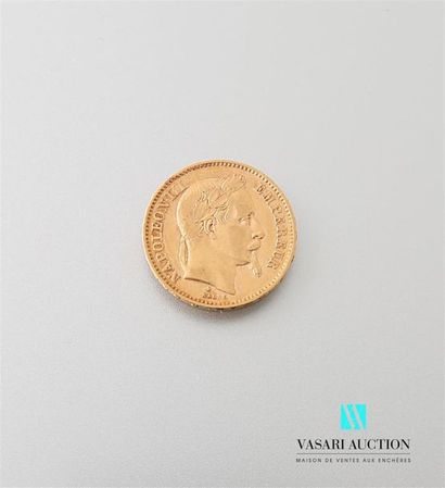 null Une pièce en or de 20 Frcs Napoléon III 1867
Poids : 6,38 g