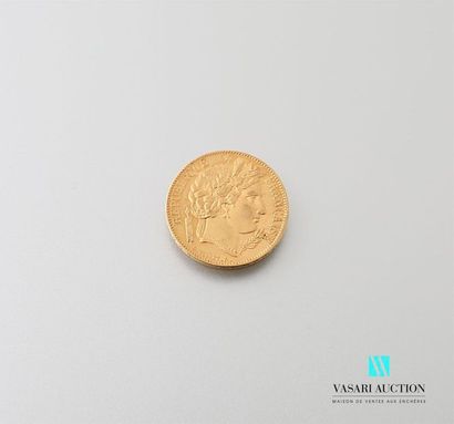 null Une pièce en or de 20 Frcs République française 1850
Poids : 6,41 g