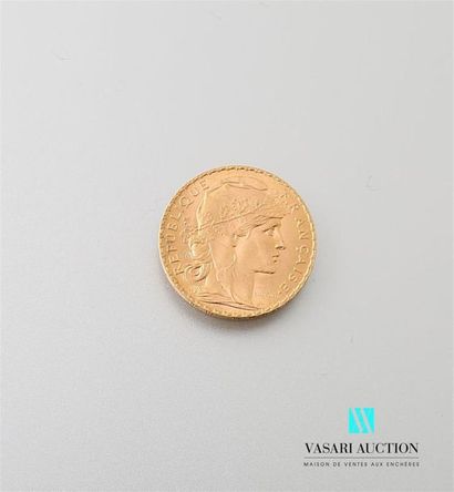 null Une pièce en or de 20 Frcs République Française 1910
Poids : 6,44 g