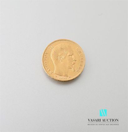 null Une pièce en or de 20 Frcs Napoléon III 1859
Poids : 6,40 g
