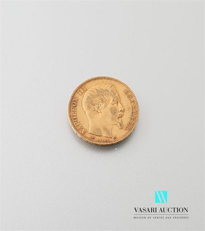 null Une pièce en or de 20 Frcs Napoléon III 1858
Poids : 6,43 g