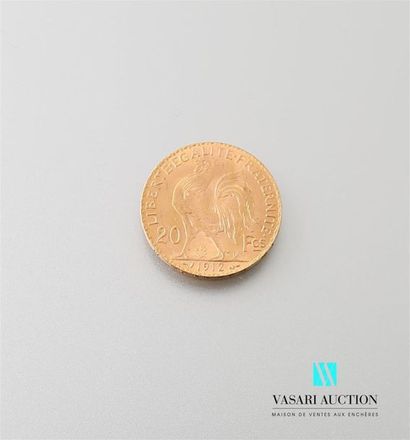 null Une pièce en or de 20 Frcs République Française 1912
Poids : 6,46 g