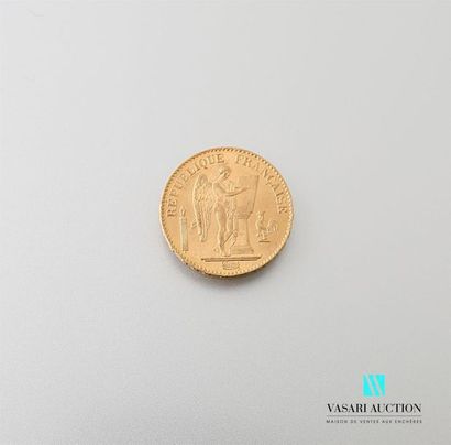 null Une pièce en or de 20 Frcs République Française 1877
Poids : 6,44 g