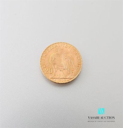 null Une pièce en or de 20 Frcs République Française 1909
Poids : 6,45 g