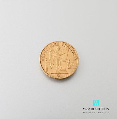 null Une pièce en or de 20 Frcs République Française 1878
Poids : 6,43 g