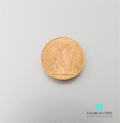 null Une pièce en or de 20 Frcs République Française 1914
Poids : 6,44 g