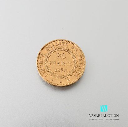 null Une pièce en or de 20 Frcs République Française 1878
Poids : 6,44 g