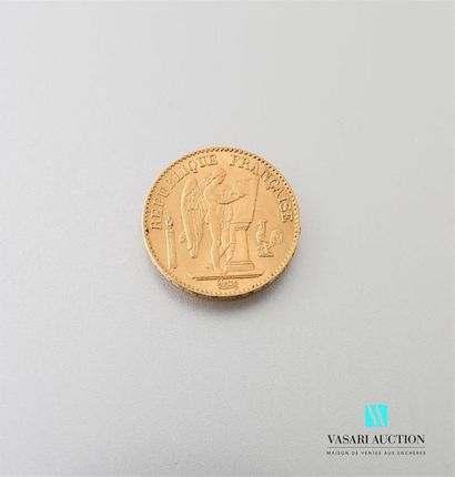 null Une pièce en or de 20 Frcs République Française 1875
Poids : 6,45 g