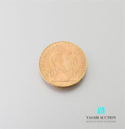 null Une pièce en or de 20 Frcs République Française 1914
Poids : 6,44 g