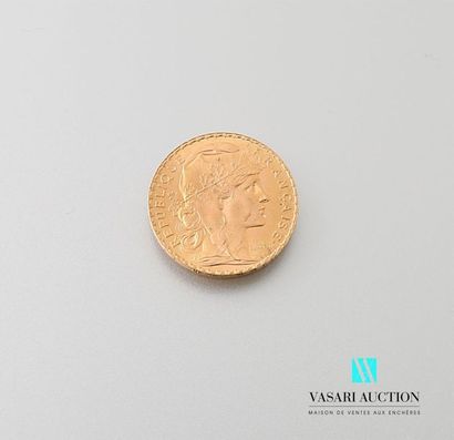 null Une pièce en or de 20 Frcs République Française 1909
Poids : 6,46 g