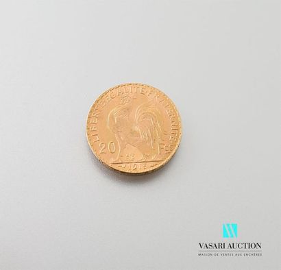 null Une pièce en or de 20 Frcs République Française 1913
Poids : 6,45 g