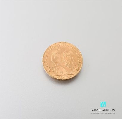 null Une pièce en or de 20 Frcs République Française 1914
Poids : 6,46 g