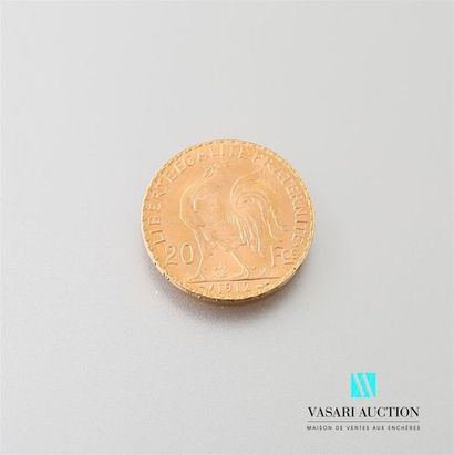 null Une pièce en or de 20 Frcs République Française 1912
Poids : 6,44 g