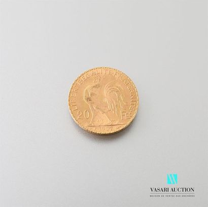 null Une pièce en or de 20 Frcs République Française 1907
Poids : 6,46 g