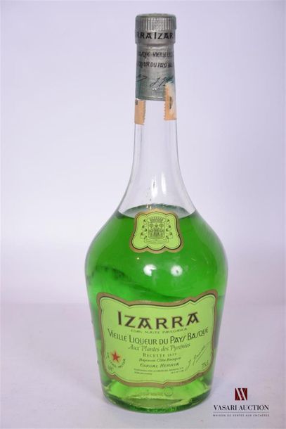 null 1 Blle	IZARRA verte (Vieille liqueur du Pays Basque)		
	75 cl 48°. A prendre...